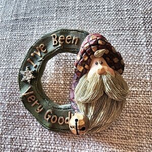Vintage Boyd's Bears Folkwear Santa "I've been very good" Pin 1990's